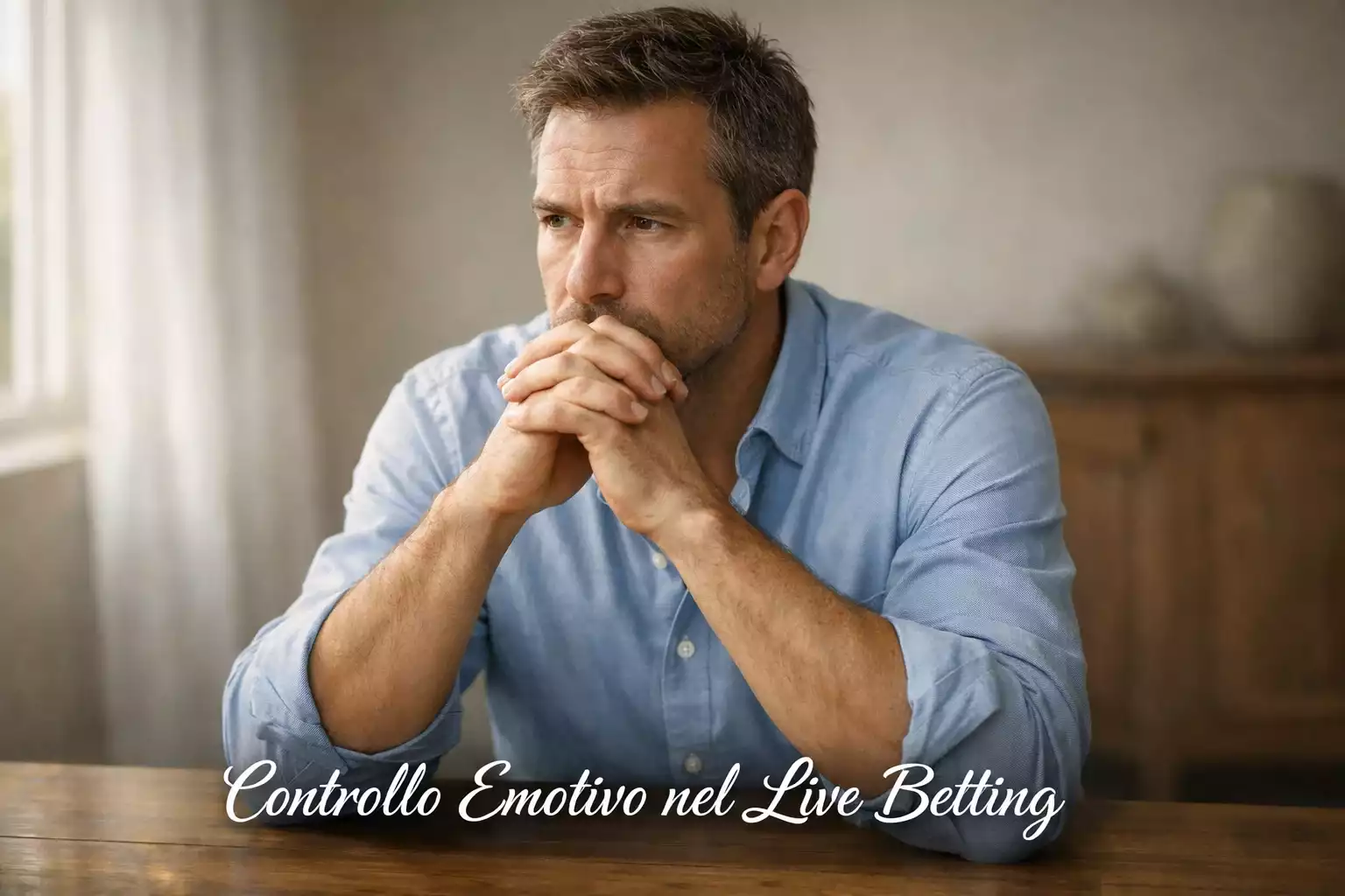 Persona concentrata che prende una decisione importante