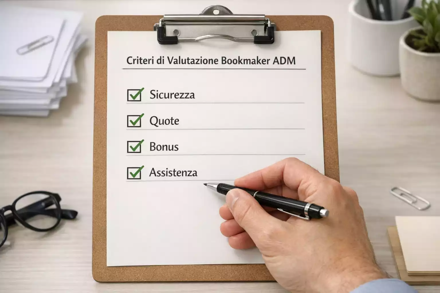 Checklist con criteri di valutazione per la scelta di un servizio