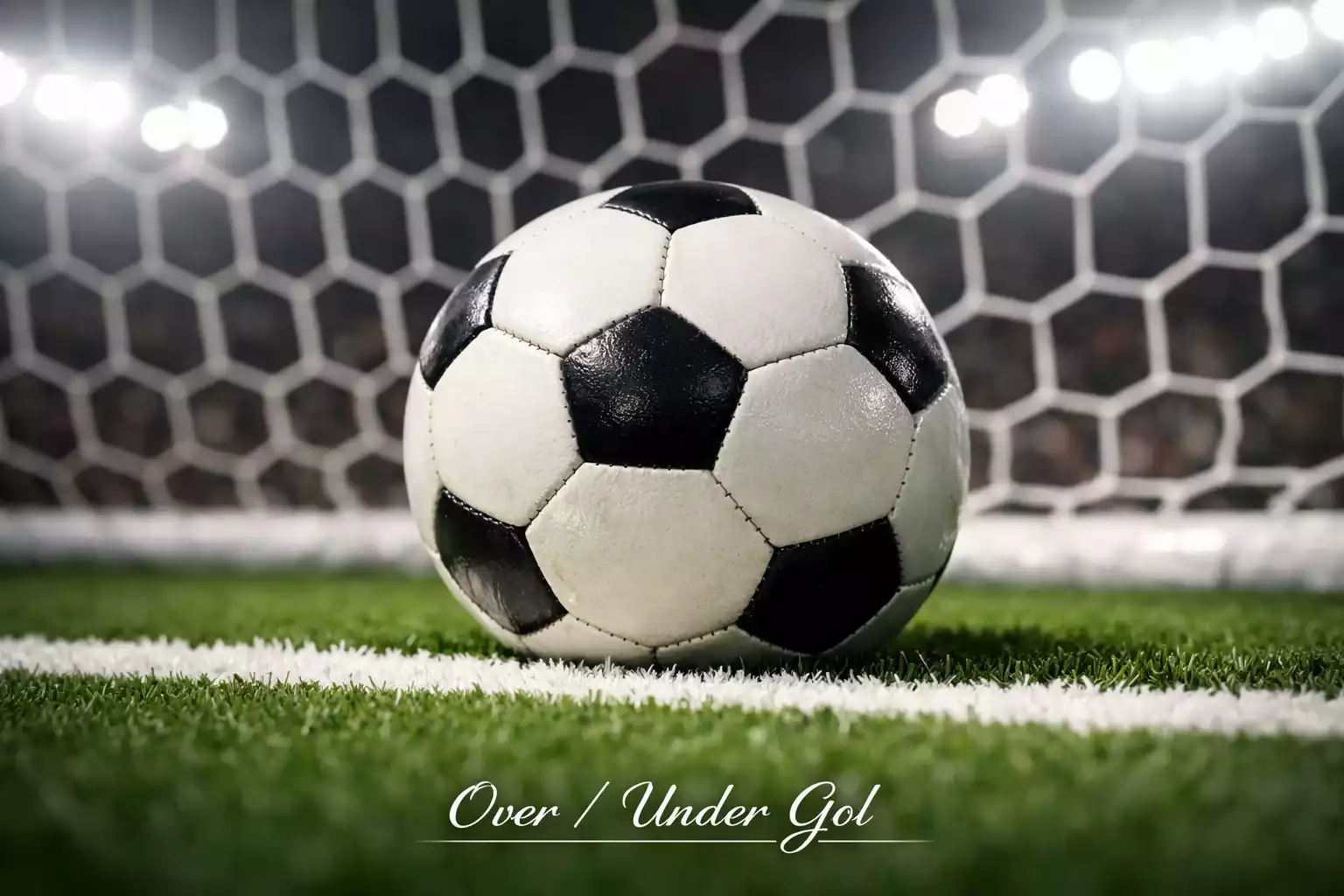 Pallone da calcio sulla linea di porta durante un gol